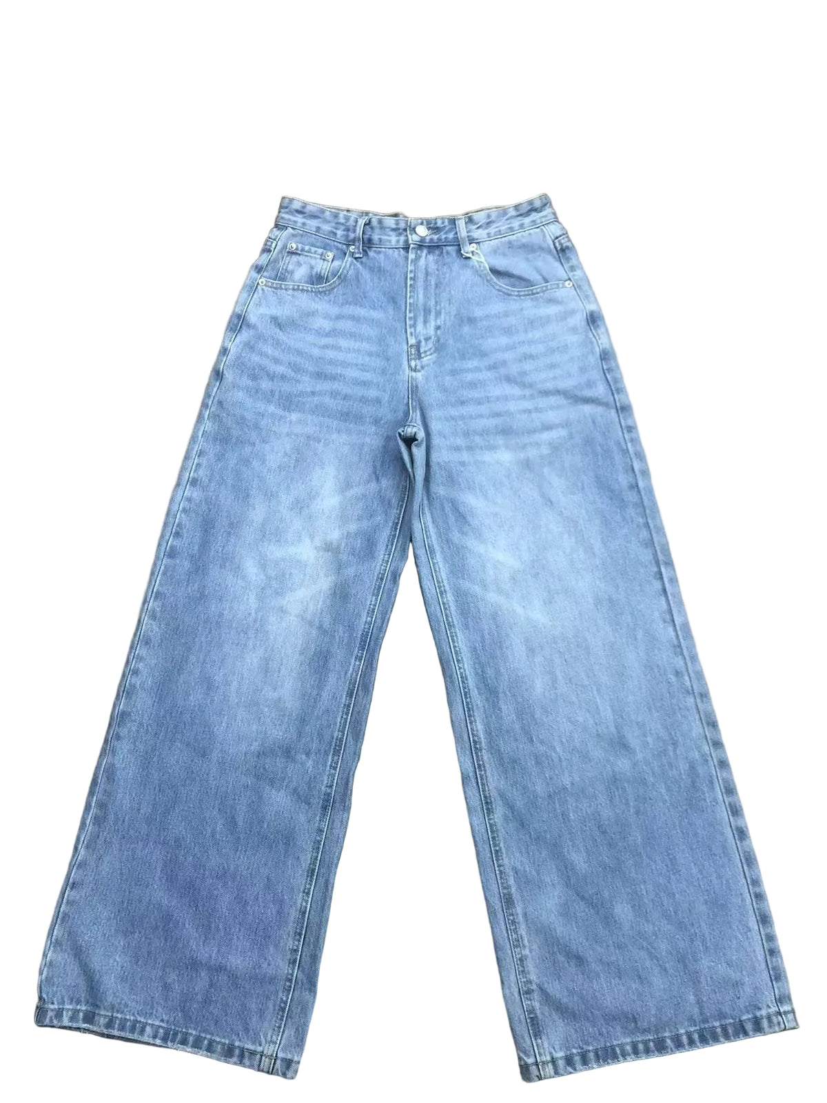 Men's 15 oz Baggy Wide-Leg Blue Jeans